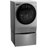 LG غسالة TWINWash غسالة سعة 10.5 كجم ومجفف 7 كجم غسالة ومجفف ممتاز مع TrueSteam FH4G1JCH6N &