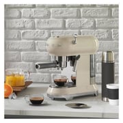 Smeg Espresso Coffee Machine Cream ECF01CRUK