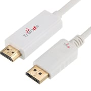Trands Display Port To HDMI Male Cable 3m White