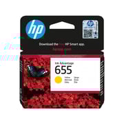 HP 655 Ink Cartridge, Yellow - CZ112AE