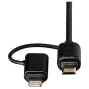 Hama 2in1 Micro USB Cable With Lightning Adapter 1.2M - 54566
