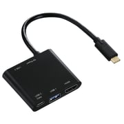 محول قابس 4in1 متعدد المنافذ USB C من هاما إلى USB C / USB / HDMI أسود 135729