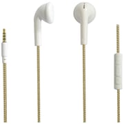 We Earphone With Mic & Woven Cable 1.20M Gold