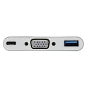 Eklasse EKTCA01VC USB Type C to VGA + USB3.0 + USB Type C Charging Adapter Silver