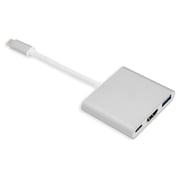 Eklasse EKTCA02VC Type C (male) To HDMI + USB 3.0 Type A + Type C (female) Adapter Silver