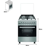 Daewoo 4 Gas Burners Cooker DGC665BSF