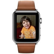 Apple Watch Series 2 - 38mm Stainless Steel Case with Saddle Brown Classic Buckle