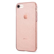 Spigen Liquid Crystal Glitter designed for iPhone SE 3 case cover (2022)/iPhone SE case (2020)/iPhone 8 case/iPhone 7 case - Rose Quartz