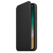 Apple Leather Folio Case Black For iPhone X - MQRV2ZM/A
