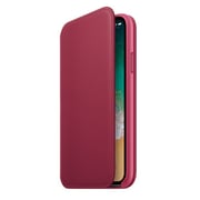 Apple Leather Folio Case Berry For iPhone X - MQRX2ZM/A