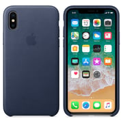 Apple Leather Case Midnight Blue For iPhone X - MQTC2ZM/A