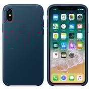 Apple Leather Case Cosmos Blue For iPhone X - MQTH2ZM/A
