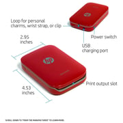 HP Sprocket Bluetooth Photo Printer Red
