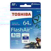 Toshiba FlashAir W-04 Wireless SD Memory Card 64GB
