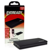 Eveready PPA10000EBK4 Power Bank 10000mAh Black + ACA1BUKEMC3 Wall Charger Black