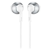JBL T205 Wired Earbud Headphone White Chrome