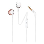 JBL T205 Wired Earbud Headphone Rose Gold