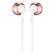 JBL T205 Wired Earbud Headphone Rose Gold
