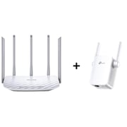 TP-Link ARCHER C60 AC1350 Wireless Dual Band Router + RE305 Dual Band AC1200 WiFi Range Extender