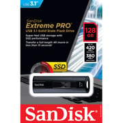 فلاش درايف سانديسك إكستريم برو USB 3.1 الحالة الصلبة 128 جيجابايت SDCZ880128GG46
