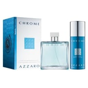 Azzaro Chrome Travel Gift Set For Men (Azzaro Chrome 100ml EDT + Deodorant Spray 150 ml)