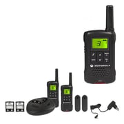 Motorola TLKRT60 P14MAB03A1AV Walkie Talkie Black Twin Pack & Charger