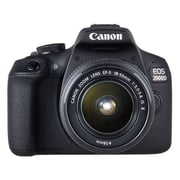 Canon EOS 2000D DSLR Camera Black With 18-55mm IS II Lens Kit