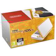 Nintendo 2DSXL Gaming Console Orange/White + 2 Games