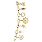 Anne Klein Gold Charm Bracelet Watch For Women