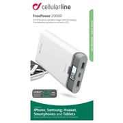 Buy Cellular Line Power Bank 20000mAh White – FREEPOWER 20000 Online in UAE