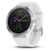 Garmin Vivoactive 3 GPS Smart Watch With White Silicone Strap
