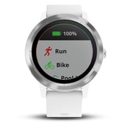 Garmin Vivoactive 3 GPS Smart Watch With White Silicone Strap