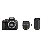 Nikon D3400 DSLR Camera Black With AF-P 18-55mm VR Lens + AF-P DX Nikkor 70-300mm Lens