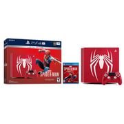 Sony PlayStation 4 Pro Gaming Console 1TB Red Limited Edition With Spiderman Game Bundle