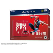 Sony PlayStation 4 Pro Gaming Console 1TB Red Limited Edition With Spiderman Game Bundle