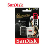 بطاقة ذاكرة سانديسك SDSQXCY064GGN6MA اكستريم برو مايكرو SDXC 64 جيجابايت+محول SD