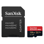 Sandisk SDSQXCY128GGN6MA Extreme Pro MicroSDXC 128GB + SD Adapter