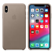 Apple Leather Case Taupe For iPhone XS