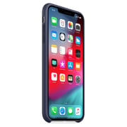 Apple Leather Case Midnight Blue For iPhone XS
