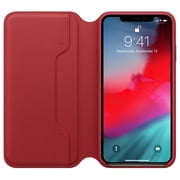 Apple Leather Folio Case Product Red For iPhone XS
