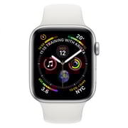 Apple Apple Watch Series 4 GPS 44mm Silver Aluminium Case With White Sport Band