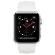 Apple Watch Series 3 GPS + Cellular 38mm Silver Aluminium Case with White Sport Band