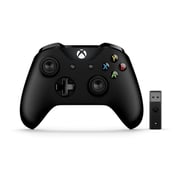 Microsoft Xbox One Controller Black +Wireless Adapter For Windows 10