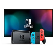 Nintendo Switch 32GB Neon Blue/Red Middle East Version + Super Mario Party Game + Travel Bag
