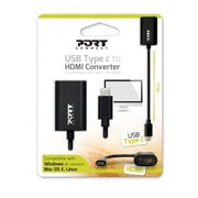Port Designs 900124 USB Type C To HDMI Converter Black