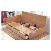 Three-Drawer Storage Super King Bed With Mattress Black