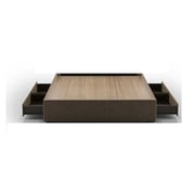 Four-Drawer Storage Super King Bed without Mattress Coffee