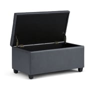 Sienna Storage Ottoman Bench Grey