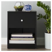 Conder 1 Drawer Nightstand in Black Color