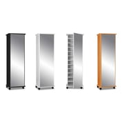 Mirrored Shoe Cabinet (Brown)